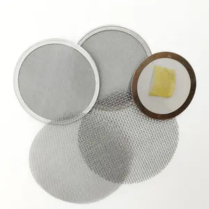 Disco redondo de tela filtrante de acero inoxidable de 10 25 30 50 micras con borde de doble capa soldada por puntos