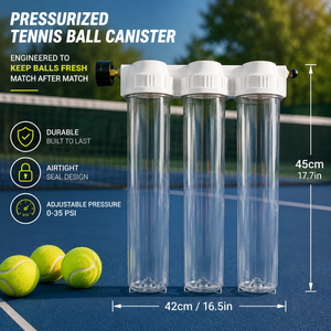 Wholesale Plastic Large Capacity 24-<strong>Ball</strong> <strong>Pressurizer</strong> <strong>Tennis</strong> Padel <strong>Balls</strong> Adjustable Internal Pressure 0-35Psi Air Pump Included - Product Image 2
