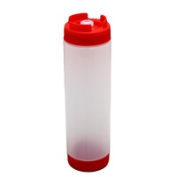 Vente directe d'usine bouteille de sauce pressée double face sur bouteille de ketchup à double tête bouteille de vinaigrette double face sur