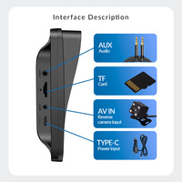 Kamera dasbor layar sentuh mobil DVR, kamera dashboard belakang portabel Android Auto Monitor 720P ganda 7 inci USB semua CarPlay kompatibel