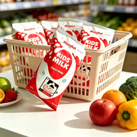 Bolsa Flexible para Empacar Bebidas Lácteas, Leche, Jugo y Leche de Soya, Marca Maxplus, Esterilizada, Certificada por la FDA, con Impresión Personalizada
