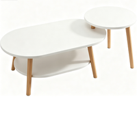 Table basse moderne en bois avec rangement intégré pour salon, mobilier de maison