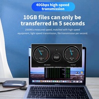 Cable de Datos Thunderbolt 4 USB4 40Gbps 8K USB-C 5A con Carga Rápida PD240W y Trenzado de Nailon para Macbook y Cámara