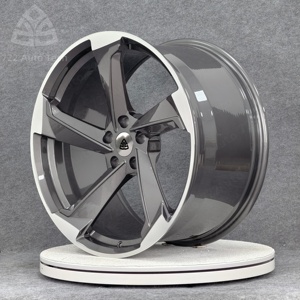Rines de Aleación Personalizados 722Auto de 5 Radios, Forjados, de 17-22 Pulgadas, Acabado Gunmetal Mecanizado, 5x112/5x114.3, Cóncavos Profundos, para Audi <span class=keywords><strong>A4</strong></span> A5 - Product Image 4