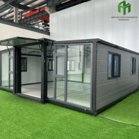 20ft 40ft Modular Plegable Contenedor Casa Oficina Dormitorio Prefabricado Casa Expandible