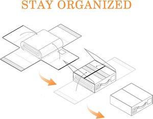 Anqi thiết lập của 2 gấp mạnh mẽ có thể giặt bộ đồ giường Organizer tấm ga trải giường hộp lưu trữ - Product Image 6
