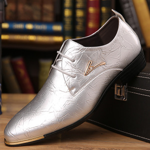 Chaussures habillées en cuir pour hommes, couleur violette, style Oxford à bout bas, pointures 39-48, semelle en PVC, chaussures décontractées pour affaires - Product Image 4