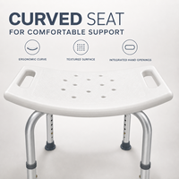 Silla de Ducha y Baño de Aleación de Aluminio Simplywalk, 136 kg, Resistente, para Hospital, Mujeres Embarazadas, Servicio de Etiqueta Privada UKCA