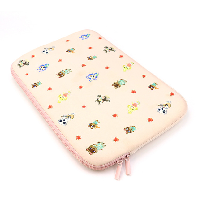Custom Logo Design Neoprene Laptop Sleeve Cute Cartoon Print Kids Students Laptop Bag