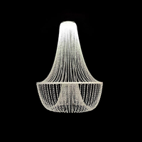 Lustre créatif en acrylique LED avec bougies perlées, télécommande AC, décorations pour mariage et fêtes