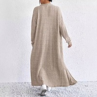 Vêtements pour femmes en vente chaude, mode automne européenne pour femmes, robe camisole, manteau long à manches longues, ensemble deux pièces