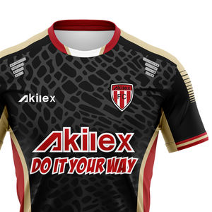 <span class=keywords><strong>2023</strong></span> Akilex Sporty Teamwear 100 Haute Qualité Polyester SoccerWear Professionnel Conception Personnalisée Sublimation Hommes Football T-shirts - Product Image 2