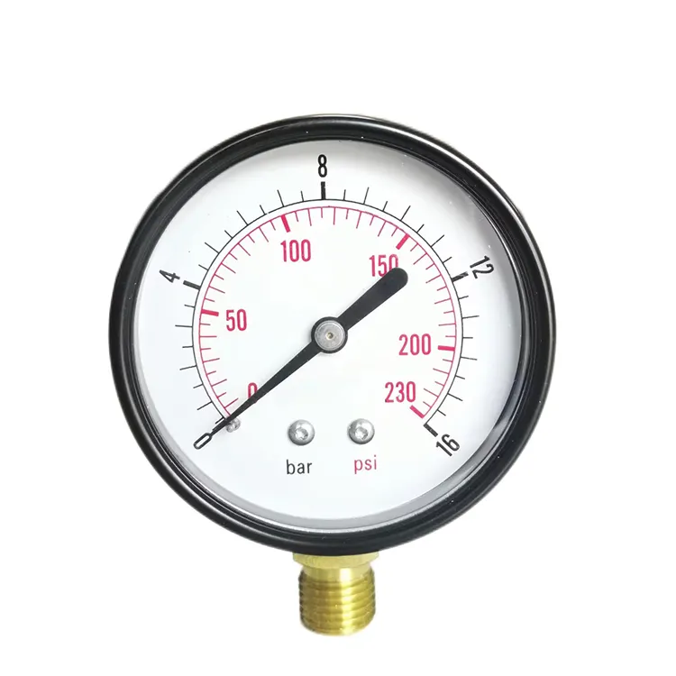 0 ~ 230 Psi Mini Zijbevestiging 16 Bar Test Luchtmanometer Controle Drukmeter