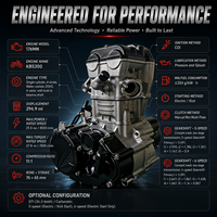 Moteur de moto KBS300 300CC monocylindre 4 temps refroidi par eau DOHC 4 soupapes avec arbre d'équilibrage intégré pour moto tout-terrain