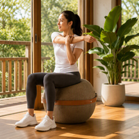 Chaise de yoga anti-éclatement 65cm/58cm, siège de bureau ergonomique, ballon de Pilates, fitness, léger et souple, logo personnalisé, anti-lin