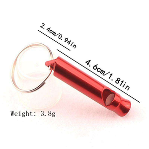 Gran cantidad de silbatos de entrenamiento multifuncionales de aluminio para deportes al aire libre, supervivencia, senderismo, caza. Llavero tubular. - Product Image 3