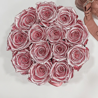 Jede Liebes fabrik XL 5-6cm (1,96 Zoll-2,36 Zoll) Echte konservierte Blume Silber Gold Rose konservierte Rosen köpfe