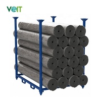 Étagères de stockage pour rouleaux de tapis en acier thermolaqué pour entrepôts textiles