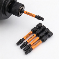 KiWALL T20 Torx Impact Bits 5Pcs S2 Steel Magnetic 1/4" Hex Shank Driver Bit Set