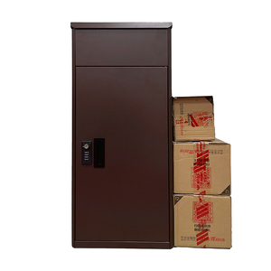 Outdoor Powder Coated Post Courier Drop Box Metal Smart Parcel Delivery Box