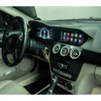 Écran d'instrument numérique 12,3 pouces + Lecteur multimédia Android 10,25 pouces pour voiture avec CarPlay sans fil pour Mercedes-Benz Classe C W204 2011-2014