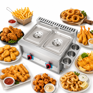 เครื่องทอดแก๊สเชิงพาณิชย์ <span class=keywords><strong>Akara</strong></span> สำหรับทอดไก่นักเก็ต อุปกรณ์ทอดแก๊สสำหรับมอสซาเรลล่าสติ๊ก อุปกรณ์ทอดแก๊สสำหรับเทเทอร์ทอตส์ เครื่องทอดแก๊ส LPG - Product Image 5