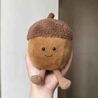 스팟 구르메 펀 브리오 자수 꼬치 모양 가방 장식 플러시 헤이즐넛 인형 컴포터 펜던트 선물 키체인 PP 코튼 파티 유니섹스