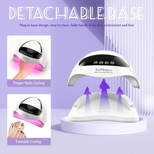 Lampe à LED pour ongles 500W, 90 LED, écran LCD, capteur automatique, 4 minuteurs, séchage rapide et uniforme du gel, qualité professionnelle, sécheuse à ongles portable, manucure à domicile - Product Image 5