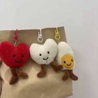 Nouveau porte-clés pendentif créatif en forme de poupée de dessin animé, breloque de sac en peluche pour filles, accessoire de sac, cadeau