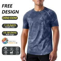 T-shirt de sport camouflage personnalisé pour homme avec logo, uniformes d'équipe OEM en gros personnalisables pour événements sportifs et de gym