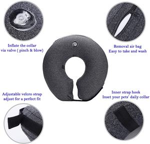 Kerah Pelindung Hewan Peliharaan yang Dapat Disesuaikan, Lembut, Nyaman, Berbahan Plush, Pelindung Pemulihan, Kerah Kerucut PVC Tiup untuk Anjing dan Kucing - Product Image 4