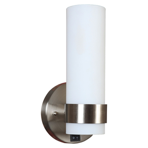 Modern LED Wall Sconce for Hotel and Home Brushed Nickel <b>Vanity</b> <b>Light</b> Fixture with Round Decorative Style for Bedroom Bathroom - Product Image 1