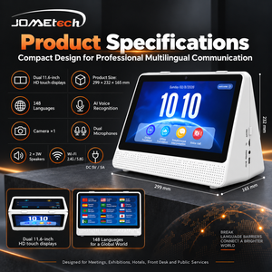 Traducteur intelligent JOMEtech à double écran pour le commerce international, écran OLED, Wi-Fi, prise en charge de langues rares pour les réunions d'acheteurs et les usines - Product Image 4