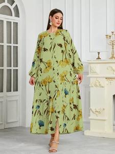 Vestidos Fábrica Venta caliente Cross Border Musulmán Oriente Medio Moda Vestidos de mujer Dubai Turquía Casual Ladies Robe Drees - Product Image 6