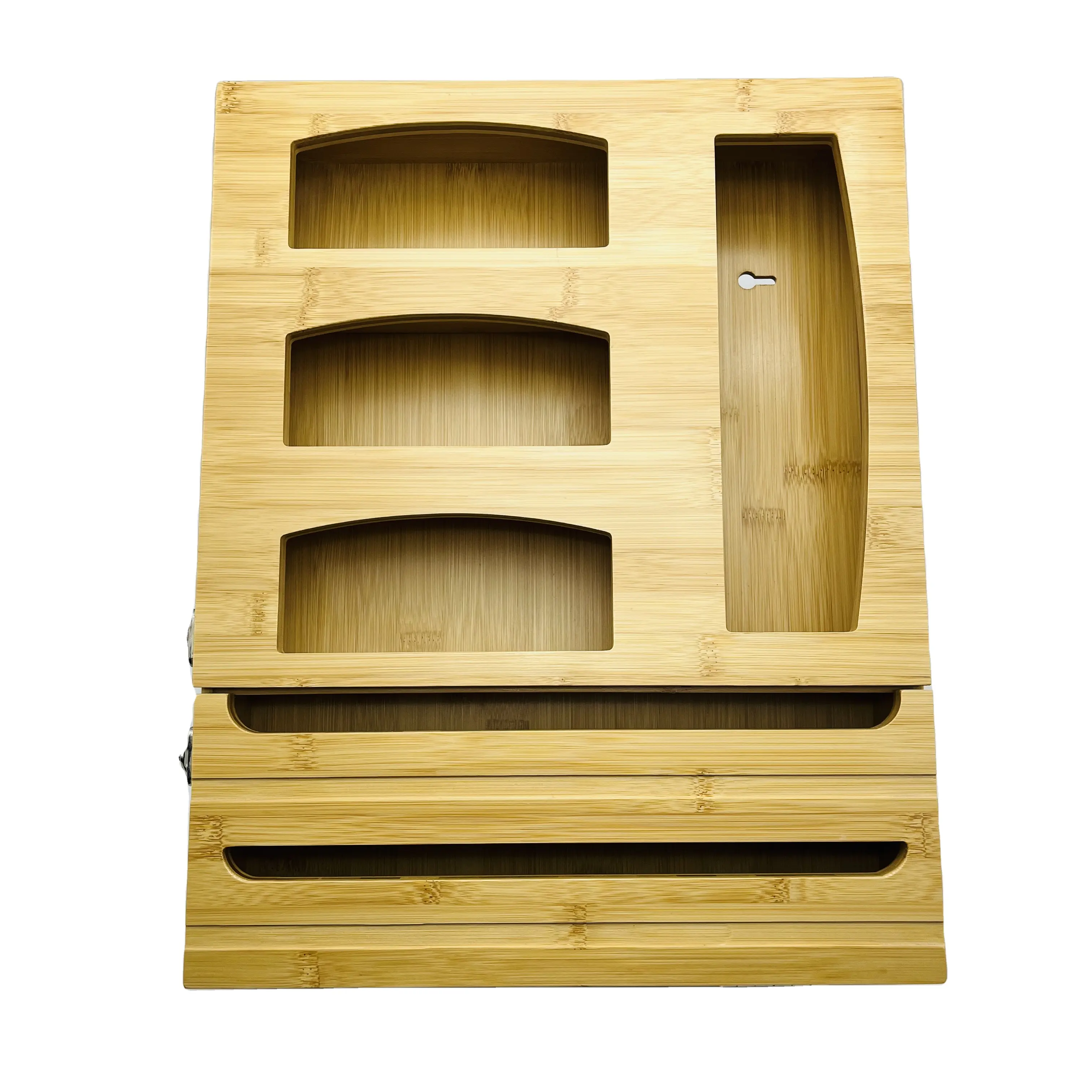 ziplock bag 6-in-1 organizers storage box drawer storage box kitchen utensils storage box bamboo materials