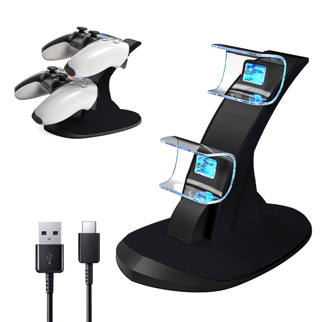 For Play-Station 5 Controller Game Accessories Dual USB Fast Seat Chargers Dock Station for PS5 Pad Controller Charger