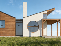 Villa préfabriquée modulaire en acier écologique, installation rapide, montage facile, construction d'hôtel ou d'appartement, 98m²