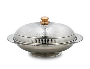 Plateau de service en acier inoxydable poli avec couvercle en dôme pour une présentation élégante des aliments - Product Image 6