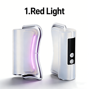 Dispositivo de Alivio Muscular EMS con Luz Roja, 3 Velocidades de Vibración, Cuidado Térmico, Masajeador Corporal de Metal ABS para Recuperación - Product Image 1