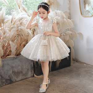 Nouvelle robe de princesse pour filles, petite fille, anniversaire, piano, performance, robe moelleuse pour enfants - Product Image 4