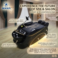 Cama de Spa Japonesa Eléctrica de Lujo Moolin con Cascada, Lavacabezas, Masaje y Pedicura, Cama Facial, Mobiliario para Salón de Belleza