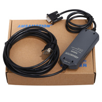 Kabel Pemrograman PLC Amsamotion S7-200 Berisolasi PVC Tembaga 2x0.5mm Pelindung Kombinasi Adaptor PC-PPI Kompatibel Siemens