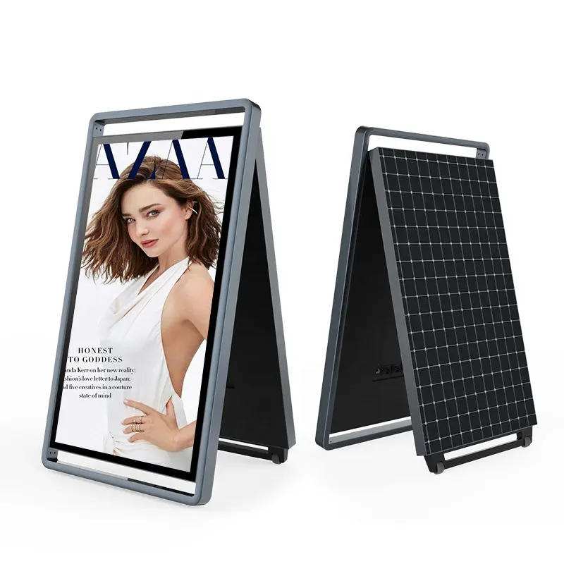 Außerhalb Digital Signage Display Solarenergie system Totem Outdoor Digital Poster Batterie betriebene LCD-Bildschirm Werbe maschine
