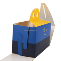 Boîtes à gâteaux pliables en papier recyclable personnalisées en gros avec revêtement UV et gaufrage pour emballage alimentaire, faciles à transporter, couleur CMYK