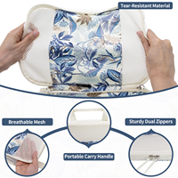 Ensemble de 4 cubes de rangement pliables légers pour valise, unisexe, en polyester, avec fermeture éclair