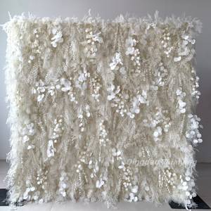 Hot Sale <strong>Wedding</strong> <strong>Decor</strong> White <strong>Feather</strong> Wall Artificial Flower Wall Backdrop for Party Photography <strong>Decor</strong> Ostrich <strong>Feather</strong> Wall - Product Image 3