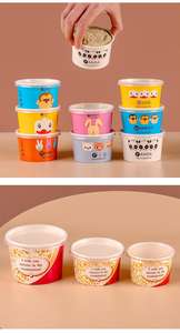 Conteneur de crème glacée personnalisé avec logo, écologique, design personnalisé, gobelet à crème glacée avec couvercle - Product Image 4