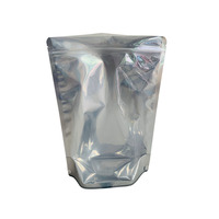 Op maat gemaakte logo PE stand-up pouches met aluminiumfolie, hersluitbaar, transparant, voor babyvoeding, noten, gedroogd fruit, theepoeder