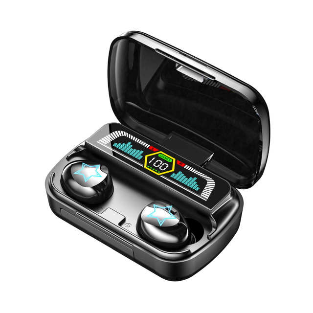 AS07 TWS Earphones Hot Sale LED Digital Display True Wireless Earbuds Sport Waterproof Power Bank AS-07 TWS Earbuds