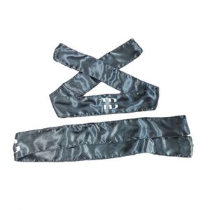 Bonnet de nuit personnalisable, bandeau, sac de rangement à cordon, logo personnalisé, bonnets noirs et colorés, et foulard en satin pour femmes - Product Image 2